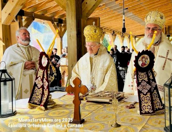 Metropolitan Mitrofan Served at Holy Cross Romanian Orthodox Monastery