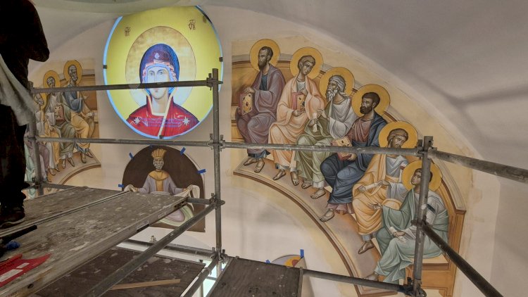 Почетак фрескописа у храму Светог Архангела Михаила у Брнабију (фото-вест)